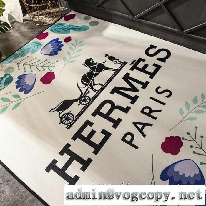 お部屋に合わせやすいスタイリッシュな魅力 エルメス 2019夏ファション新品 HERMES カーペット毛が出にくい仕上がり