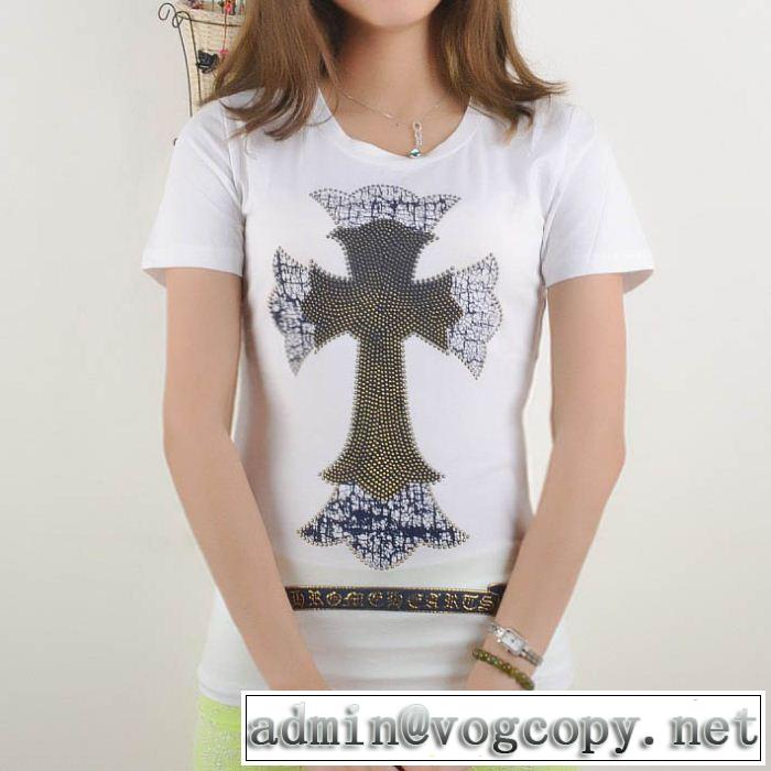 値下げ！2014春夏新作 chrome hearts クロムハーツ 女性半袖tシャツ 2色可選 n0850