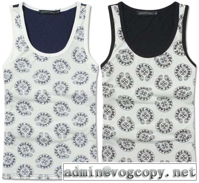 最旬アイテム 2014春夏 chrome hearts クロムハーツ タンクトップ 2色可選 ラウンドネック5462a