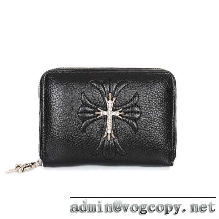 2014春夏◆モデル愛用◆CHROME hearts クロムハーツ 財布 本革 最高ランク