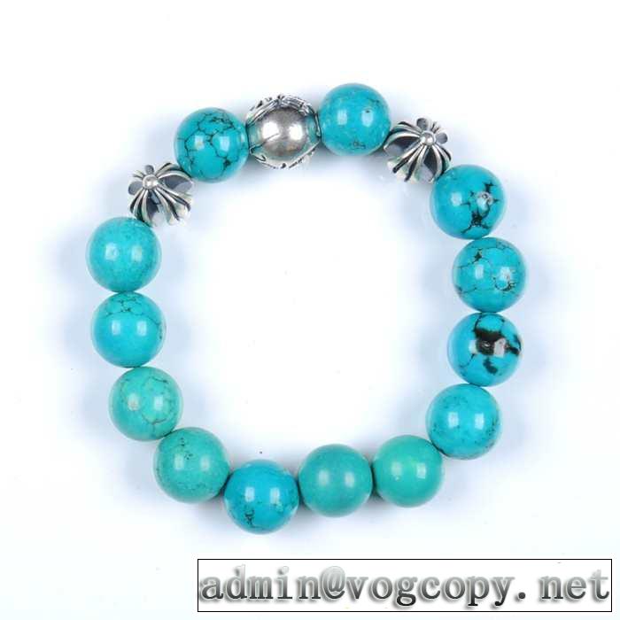大人気☆NEW!!2014CHROME hearts クロムハーツ 春夏シルバー925 ビーズブレスレット天然石