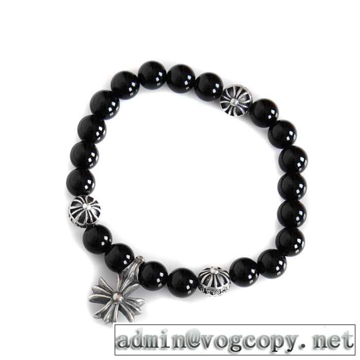 ◆モデル愛用◆2014春夏 chrome hearts クロムハーツシルバー925 ビーズブレスレット天然石