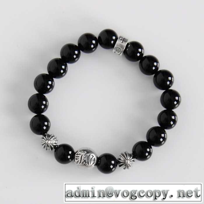 存在感◎2014春夏 chrome hearts クロムハーツシルバー925 ビーズブレスレット天然石