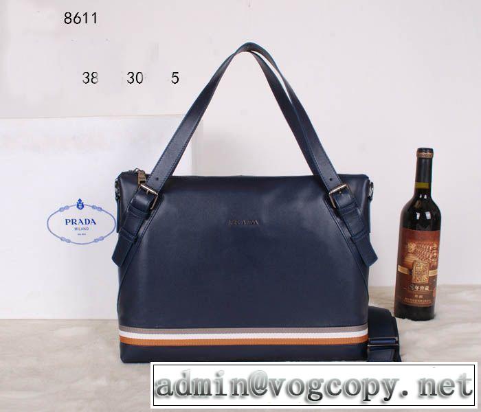 2014秋冬◆モデル愛用◆ prada プラダ メンズ用 手持ち&ショルダー掛け 8611