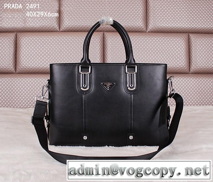 PRADA プラダ ～希少 2014 メンズ用 手持ち&ショルダー掛け 2491