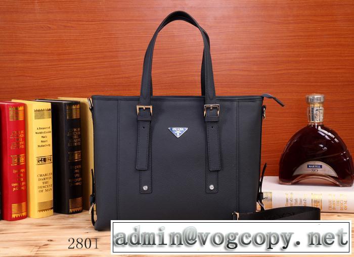 PRADA プラダ 2014 sale!今季 メンズ用ショルダーベルト付 ハンドバッグ 2801