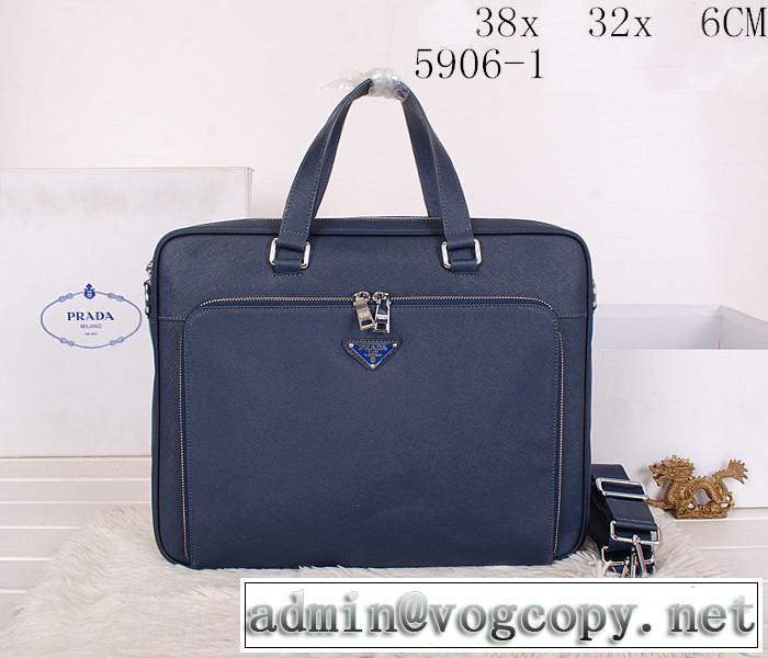 PRADA プラダ 2014 希少 メンズ用ショルダーベルト付 ハンドバッグ 5906-1