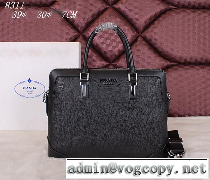 PRADA プラダ 2014 格安！メンズ用ショルダーベルト付 ハンドバッグ 8311