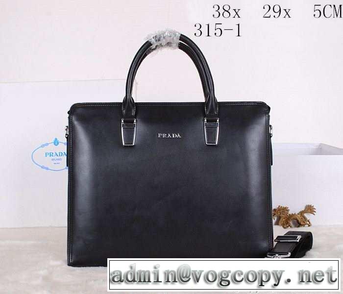 PRADA プラダ 2014 首胸ロゴ メンズ用 手持ち&ショルダー掛け 315-1
