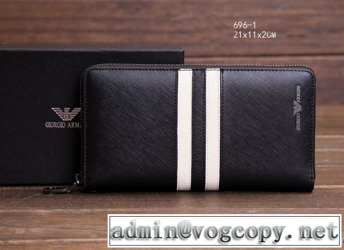 ARMANI アルマーニ 2014 ファスナー開閉 人気激売れ 気軽に持てる 財布メンズ 696-1