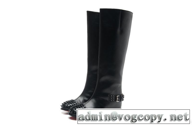 Christian louboutinクリスチャンルブタン 2014 大人気！スタッズ レッドソール ロングブーツ
