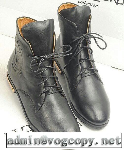 秋冬 2014 首胸ロゴ alexander mcqueen アレキサンダー マックイーン 低めのヒール レディース ョートブーツ 2色可選