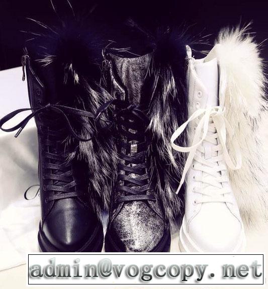 alexander mcqueen アレキサンダー マックイーン2014 ファー人気商品 ブーツ 3色可選