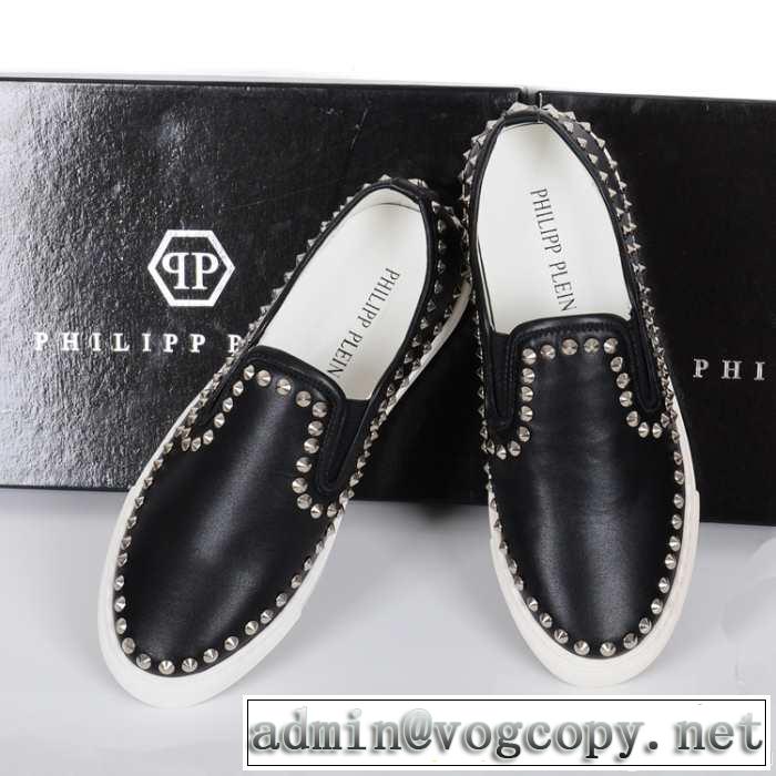 2014秋冬 大人の雰囲気抜群 philipp plein フィリッププレイン カジュアルシュー スパイク 汚れしにくい
