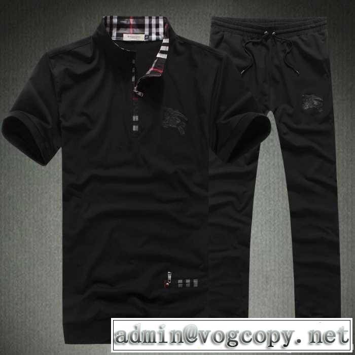 吸汗速乾2014春夏新作 burberry バーバリー 半袖tシャツ セットアップ上下 套装