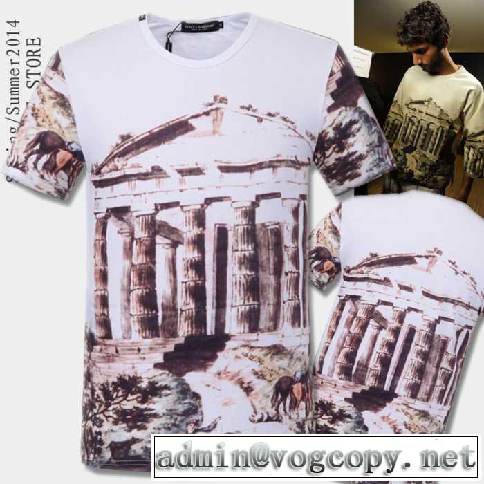 首胸ロゴ 2014春夏新作 dolce&gabbana ドルチェ＆ガッバーナ 半袖tシャツ