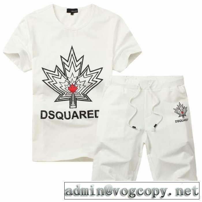 超レア 2014春夏 dsquared2 ディースクエアード 半袖tシャツセッ トアップ上下 3色可選
