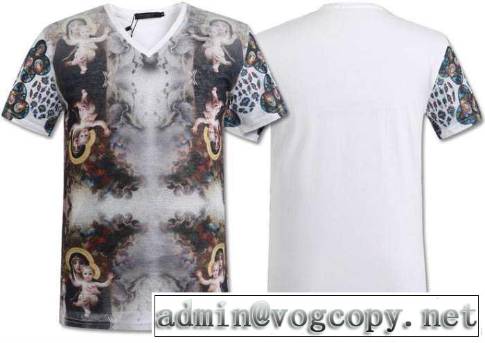 存在感◎ 2014春夏 givenchy ジバンシー vネック半袖tシャツ 2色可選 5467a