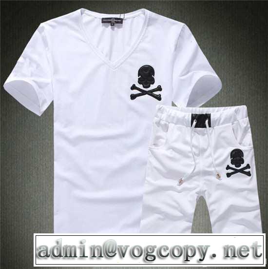 2014春夏 人気商品 alexander mcqueen アレキサンダー マックイーン 半袖 tシャツvネック セットアップ上下 2色可選