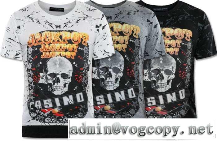 大人気☆NEW!! 2014春夏 philipp plein フィリッププレイン ラウンドネック半袖tシャツ 3色可選 5486a