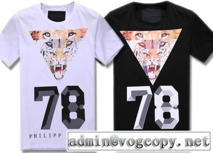 2014春夏 philipp plein フィリッププレイン 大人気☆new!! クルーネック プリント半袖tシャツ 3色可選 k0152