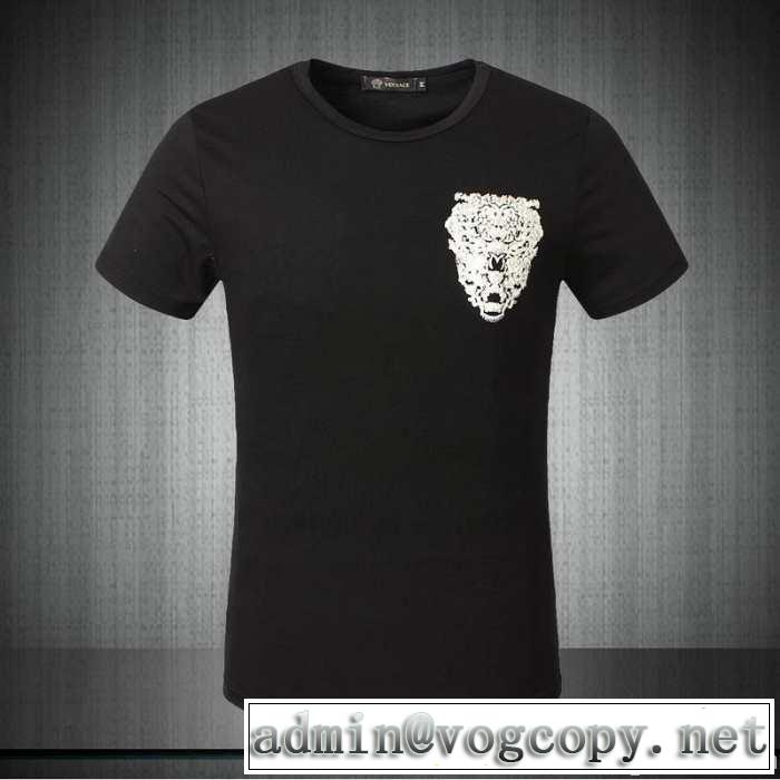 2014春夏 versace ヴェルサーチ 新品 半袖tシャツ 2色可選