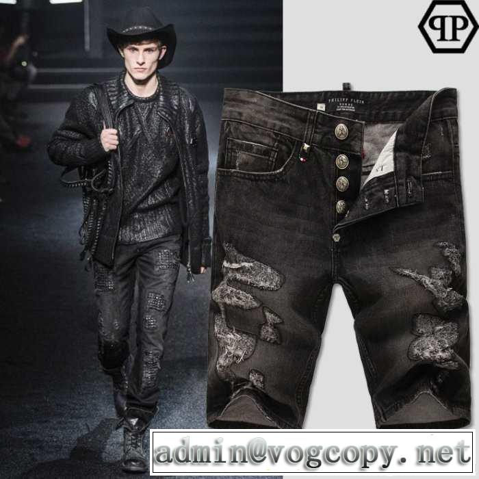 2014春夏 philipp plein フィリッププレイン人気が爆発 ハーフデニム 2887a