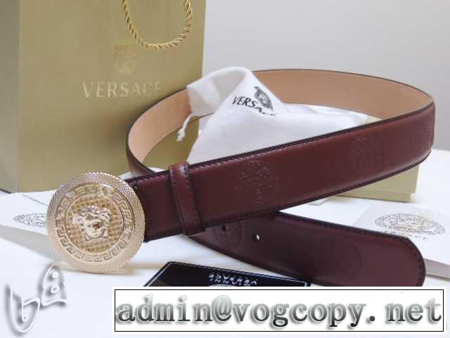  首胸ロゴ 2014春夏 versace ヴェルサーチ 本革（牛皮）ベルト最高ランク