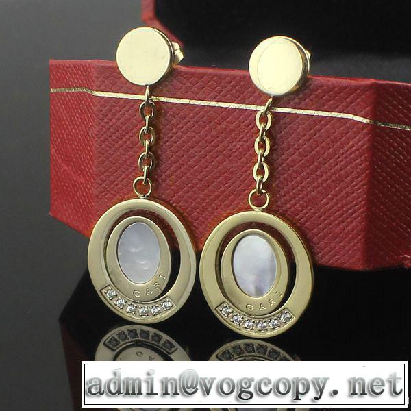秋冬 2014 首胸ロゴ bvlgari ブルガリ ダイヤモンド ピアス 3色可選