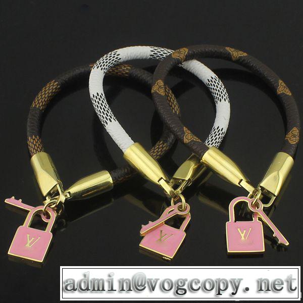 秋冬 2014 新品 louis vuitton ルイ ヴィトン チェック柄 ロックブレスレット 3色可選