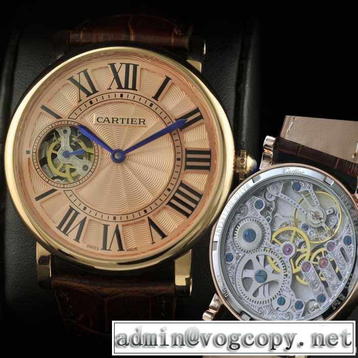  男性用腕時計 半自動卷 cartier カルティエ 日本製クオーツ 2針 44mm メンズ腕時計