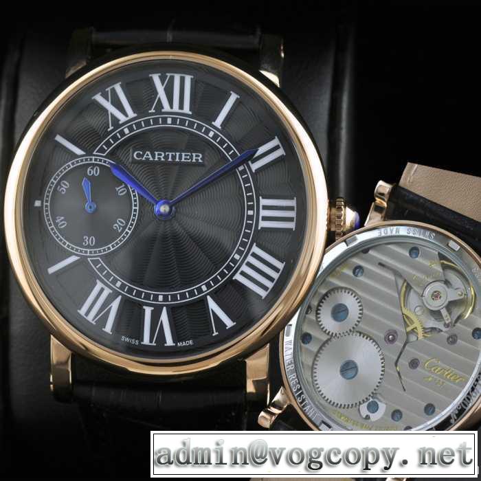  男性用腕時計 半自動卷  cartier カルティエ 日本製クオーツ 2針  44mm  メンズ腕時計