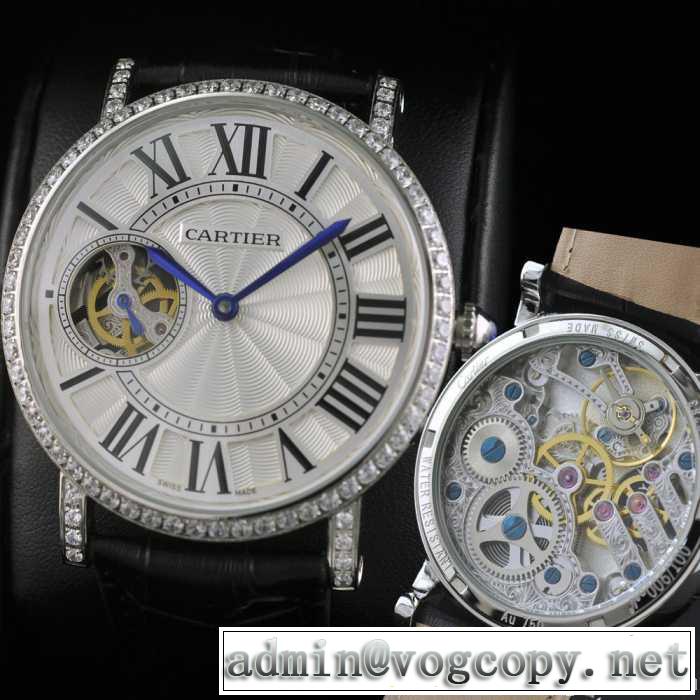  男性用腕時計 半自動卷  cartier カルティエ 日本製クオーツ 2針  44mm  メンズ腕時計