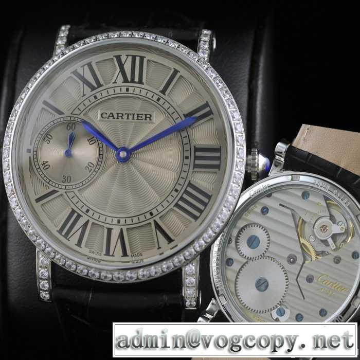  男性用腕時計 半自動卷 cartier カルティエ 日本製クオーツ 2針 44mm メンズ腕時計