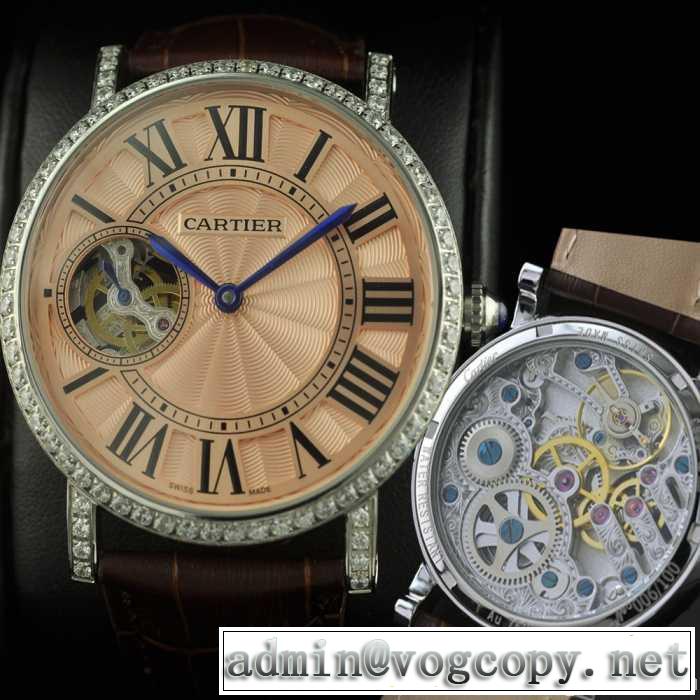  男性用腕時計 半自動卷 cartier カルティエ 日本製クオーツ 2針 44mm メンズ腕時計