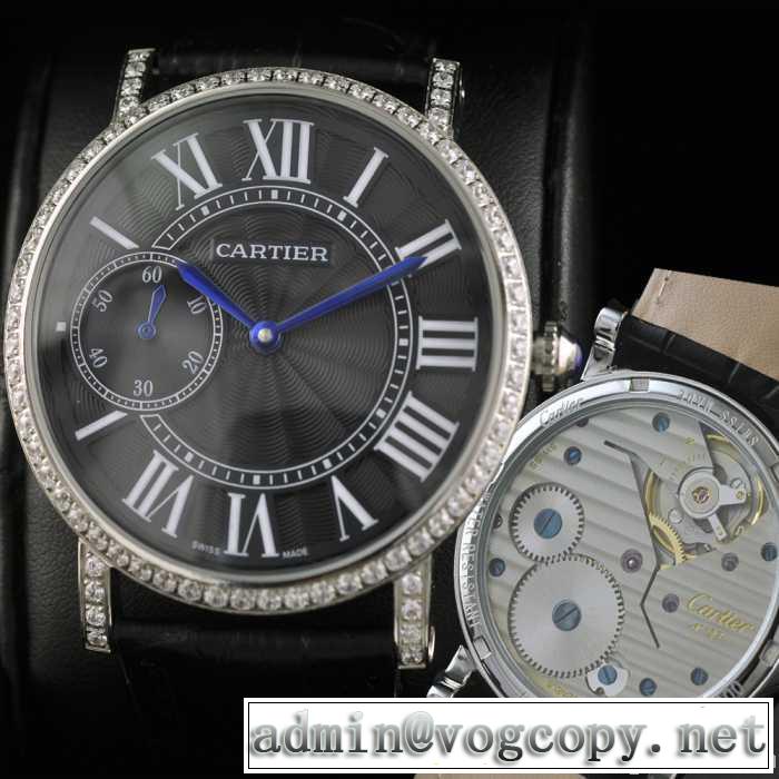  男性用腕時計 半自動卷 cartier カルティエ 日本製クオーツ 2針 44mm メンズ腕時計