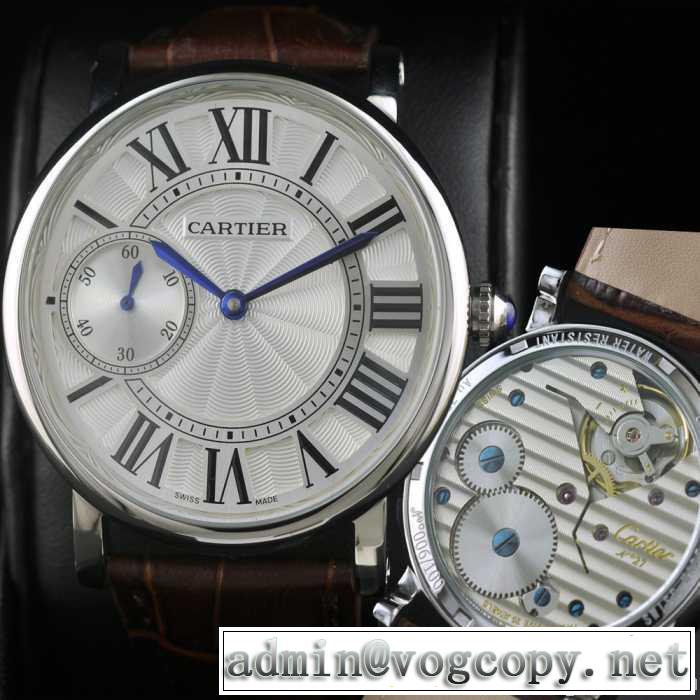  男性用腕時計 半自動卷 cartier カルティエ 日本製クオーツ 2針 44mm メンズ腕時計