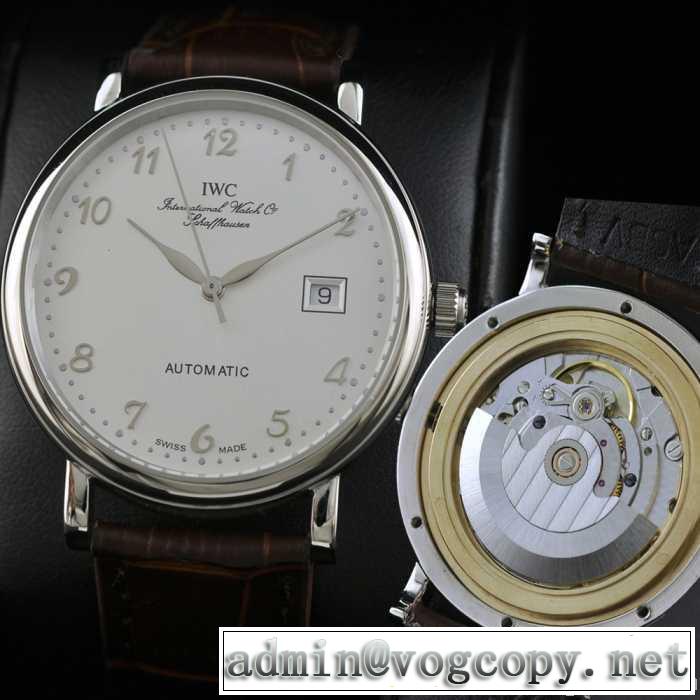 スイスムーブメント 3針  自動巻き 日付表示 夜光効果  男性用腕時計 iwc クオーツ メンズ腕時計