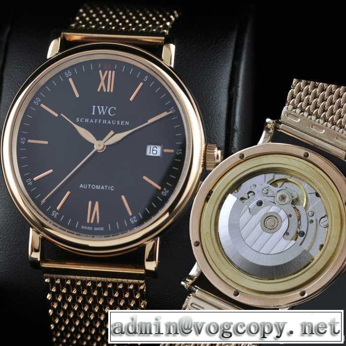 スイスムーブメント 3針  自動巻き 日付表示 夜光効果  男性用腕時計 iwc クオーツ メンズ腕時計