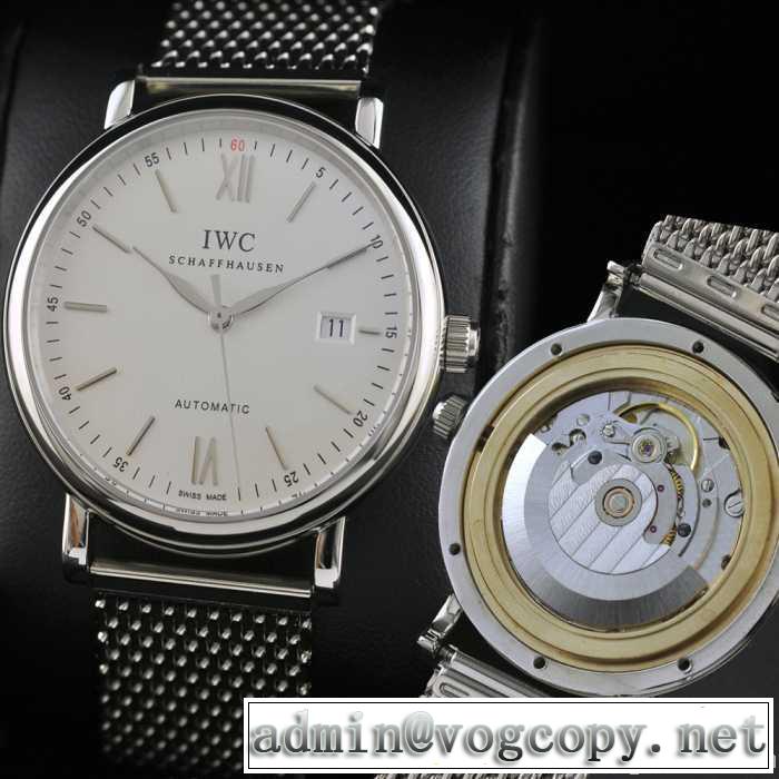 大人気  スイスムーブメント 3針  自動巻き 日付表示 夜光効果  男性用腕時計 iwc クオーツ メンズ腕時計