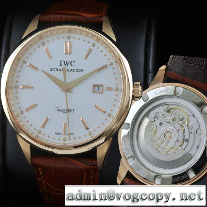 スイスムーブメント 3針  自動巻き 日付表示 夜光効果  男性用腕時計 iwc クオーツ メンズ腕時計