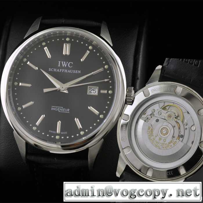 スイスムーブメント 3針  自動巻き 日付表示 夜光効果  男性用腕時計 iwc クオーツ メンズ腕時計
