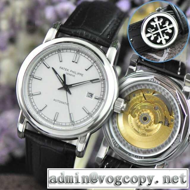 2014秋冬 首胸ロゴ patek philippe パテックフィリップ サファイヤクリスタル風防 腕時計 2824ムーブメント