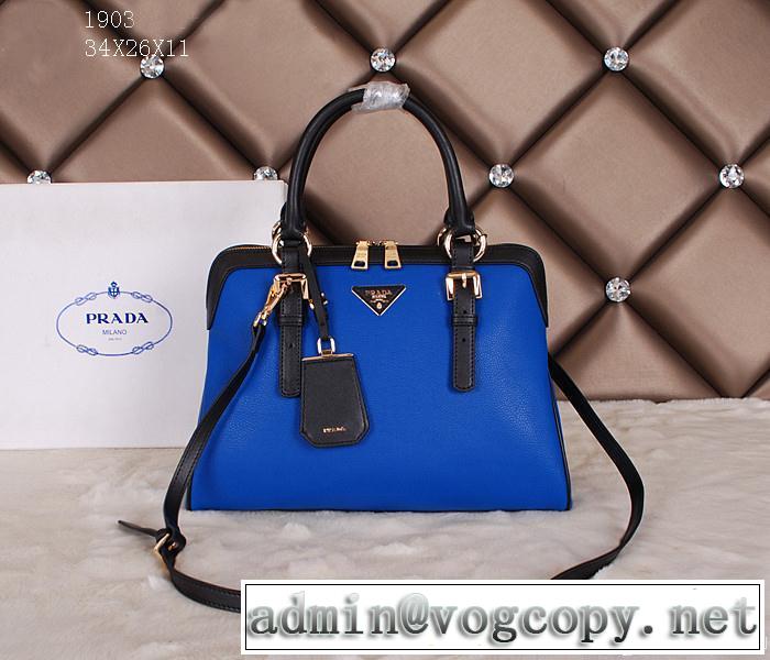2014 美品！prada プラダ ファスナーポケット付 手持ち&ショルダー掛け 1903