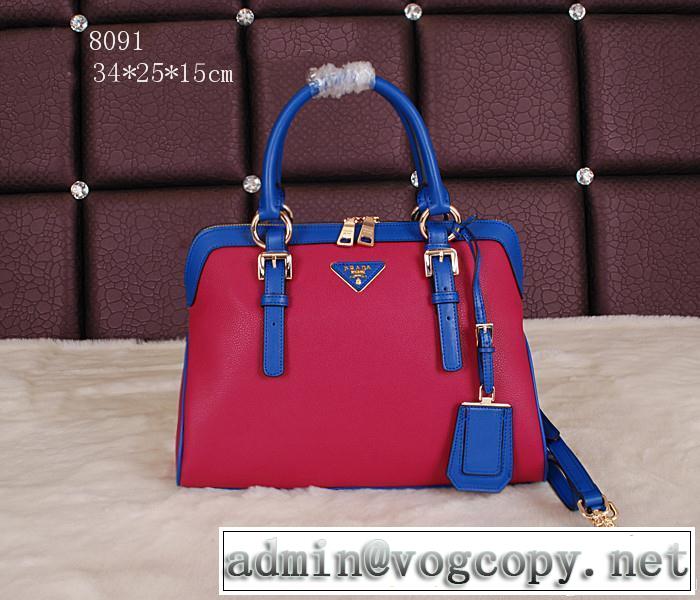 PRADA プラダ 2014 最旬アイテム 手持ち&ショルダー掛け ボルトポケット付8091