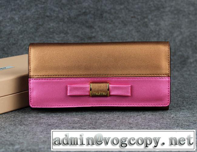 2014秋冬 高級感溢れるデザイン miumiu ミュウミュウ レディース長財布