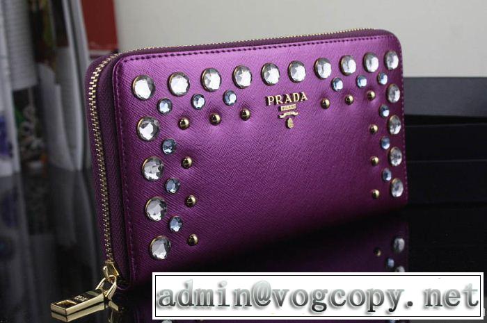 超人気美品◆ 2014 prada プラダース長財布