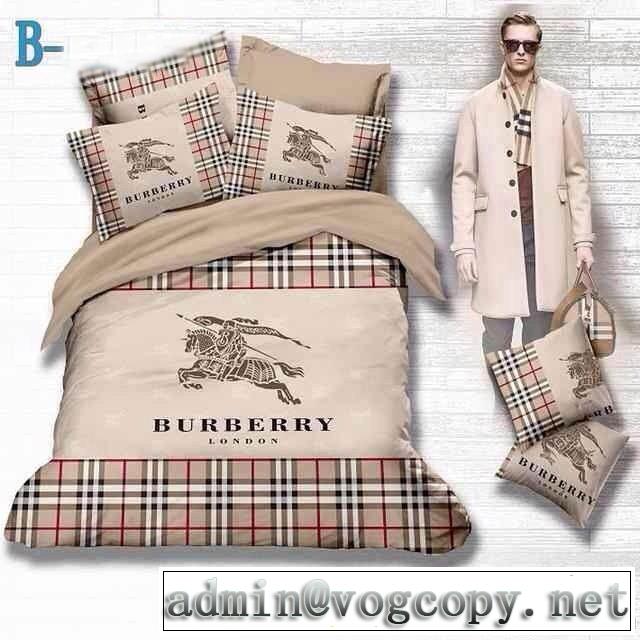 秋冬 burberry バーバリー 2014 大特価 ユーロデザイン 寝具セット 布団カバー 4点セット