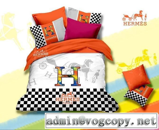 秋冬 hermes エルメス 2014 格安！シンプル格調風寝具セット 4点セット