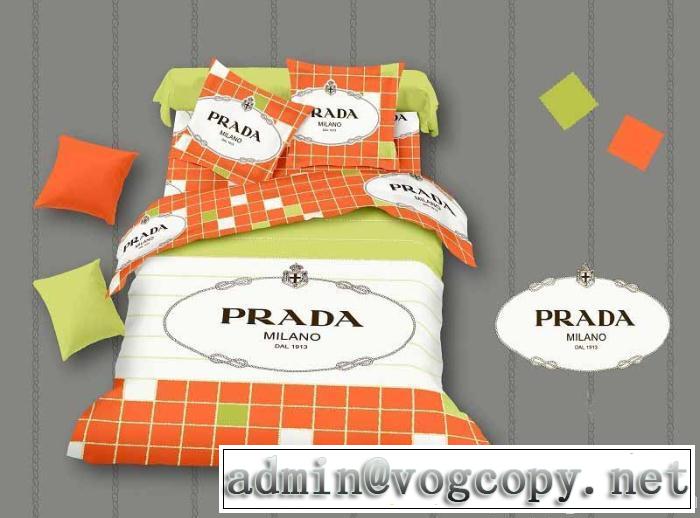 秋冬 prada プラダ 2014 美品！温かみのある チェック柄 寝具セット 布団カバー 4点セット